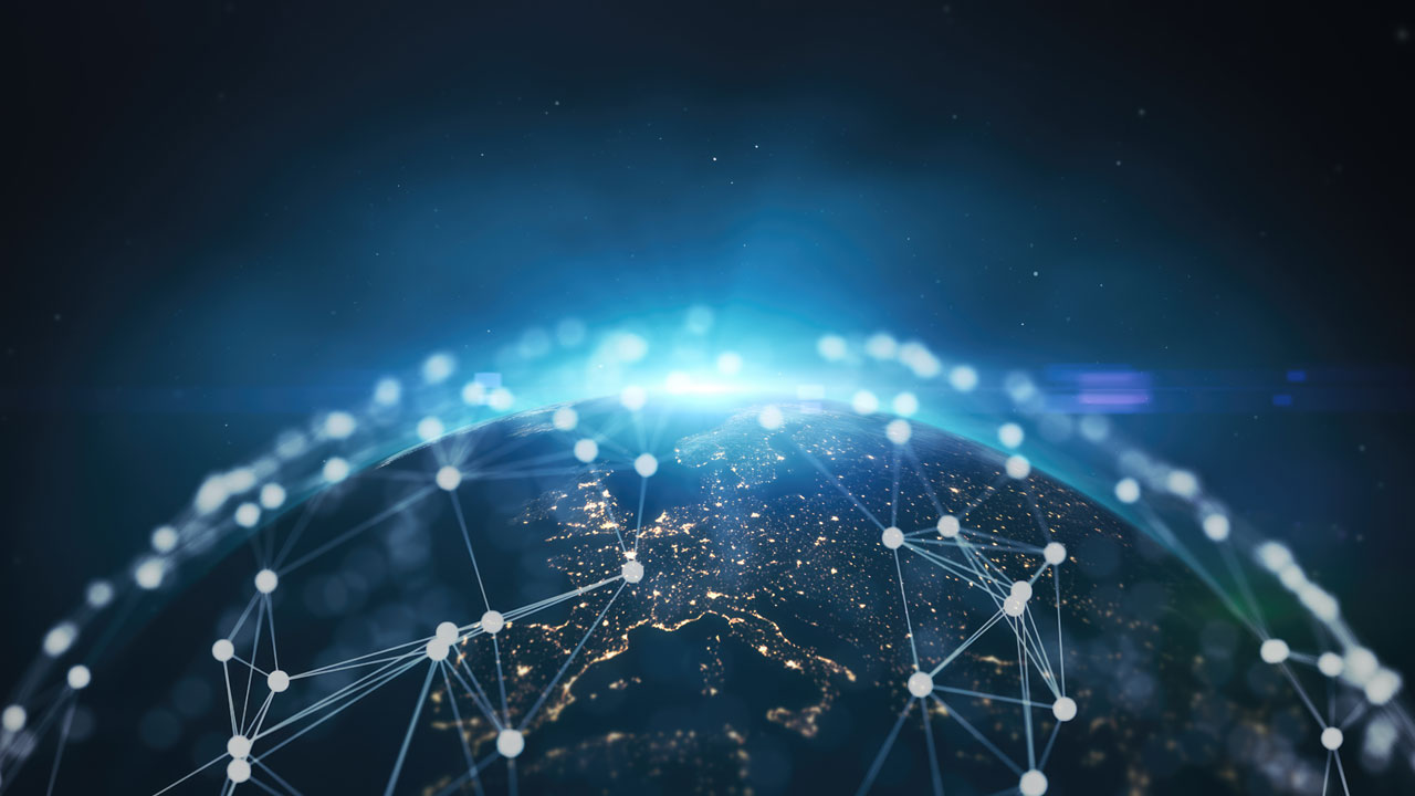 Global network over planet earth, Europe, m3 experts, ekas